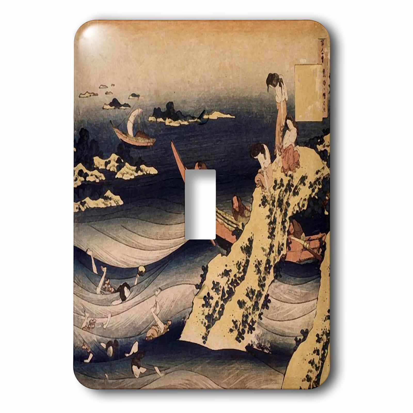 Art japonais Hokusai interrupteur bascule unique déco vintage lsp_204001_1
