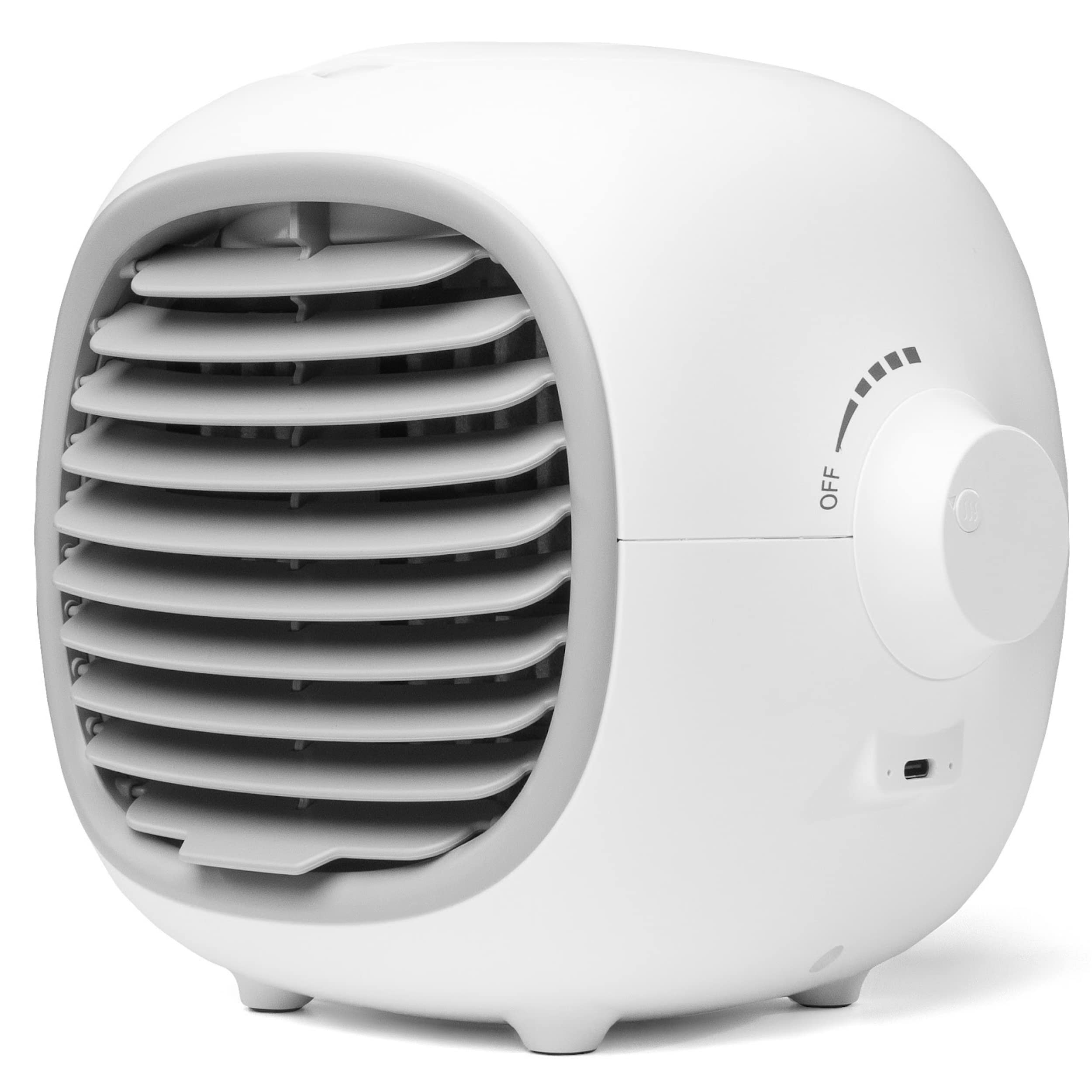 Airblo® Portable Air Cooler with Washable Filter, Cool Misting Spray, Anti-Dry Atomizer, Stepless Speed Regulation, 200ml Water Capacity, 2000 mAh Battery