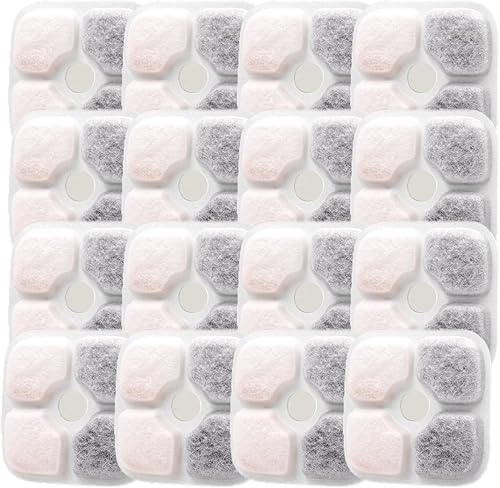 Reemplazo de filtros de fuente para mascotas compatibles con fuente de agua para gatos, filtros de resina de intercambio iónico de carbono (16)