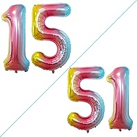Vista 331 de GOER Globos con el número 80 para decoraciones de fiesta de cumpleaños número 80, globos de helio de aluminio jumbo de 42 pulgadas para 80 Oro rosa