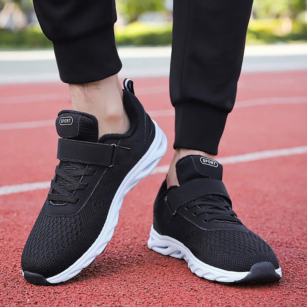 Zapatos Invierno Mujer Transpirables Ligero Cómodo Cálido Forradas Nieve Antideslizante Moda Pareja Zapatillas Deportivas Negro 40 EU