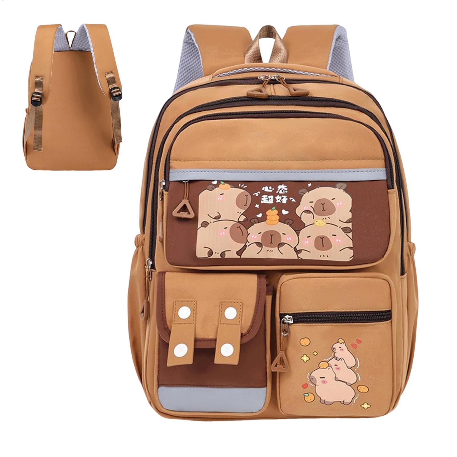 Sac à dos Capybara mignon idéal pour le collège et le lycée - 8