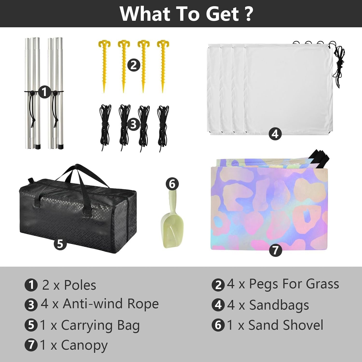 ALAZA Rainb Leopard Print Laser Cheetah Beach Tent Sun Shelter UPF50+ Protection Beach Shade Canopy w/ 4 Sandbags for Outdoor Camping, Fishing, Backyard Fun, Picnic, 10x9 ft