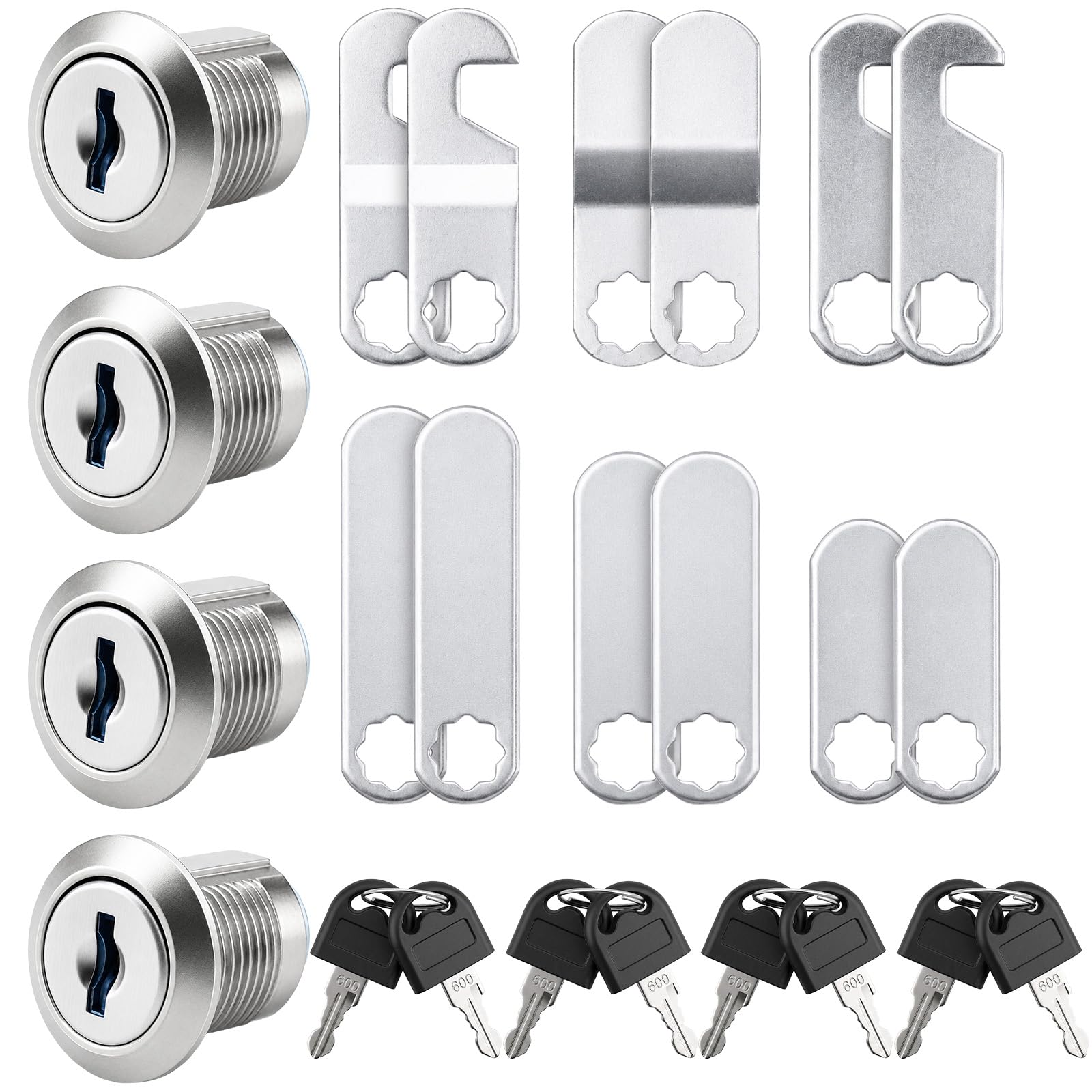 Limiebllu 4PCS Security Cabinet Lock Cupboard Letterbox Lock with Key 16mm