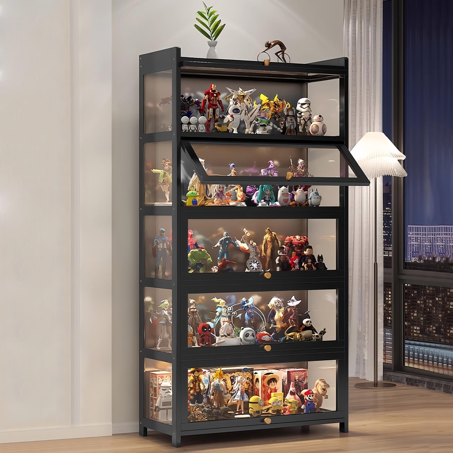 値下げ コストコ廃盤 アクセントキャビネット 飾り棚 コレクションケース 71GxzggcVTL._AC_UL210_SR210,