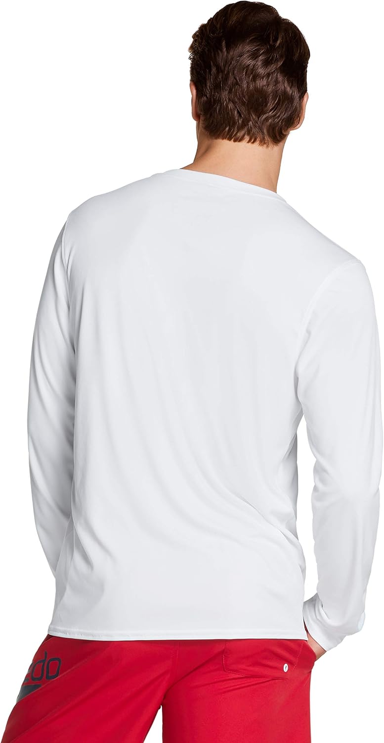 Speedo Men's UV Swim Shirt Basic Easy Long Sleeve Regular Fit