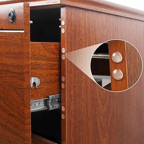 Miniatura 2 de Fu Store Protectores de goma transparentes autoadhesivos para amortiguar el ruido, 100 unidades de protección de 38 pulgadas para cajones de puertas