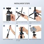 NEEWER Trépied téléphonique pour téléphone portable & Caméra avec télécommande, 62.9" Support de trapod Vlog avec support de téléphone, trépied caméra portable compatible avec Canon Sony DLSR GoPro, TS05