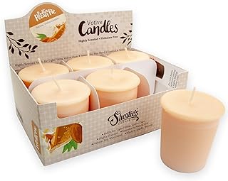 Butter Pecan Pie Soy Votive Candles - Scented with Natural Fragrance Oils - 6 Beige Natural Votive Candle Refills - Bakery & Food Collection