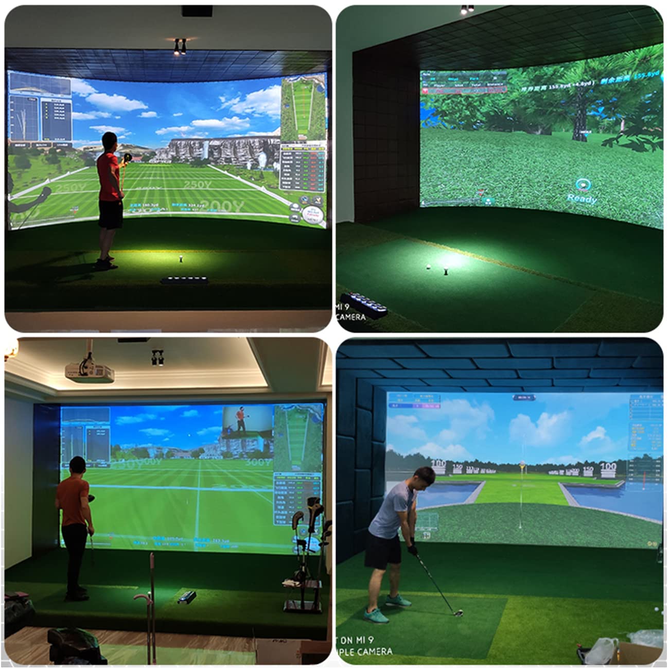 Podoy Golf Simulator Impact Screen 118 x 79 inch for Golf Training ...