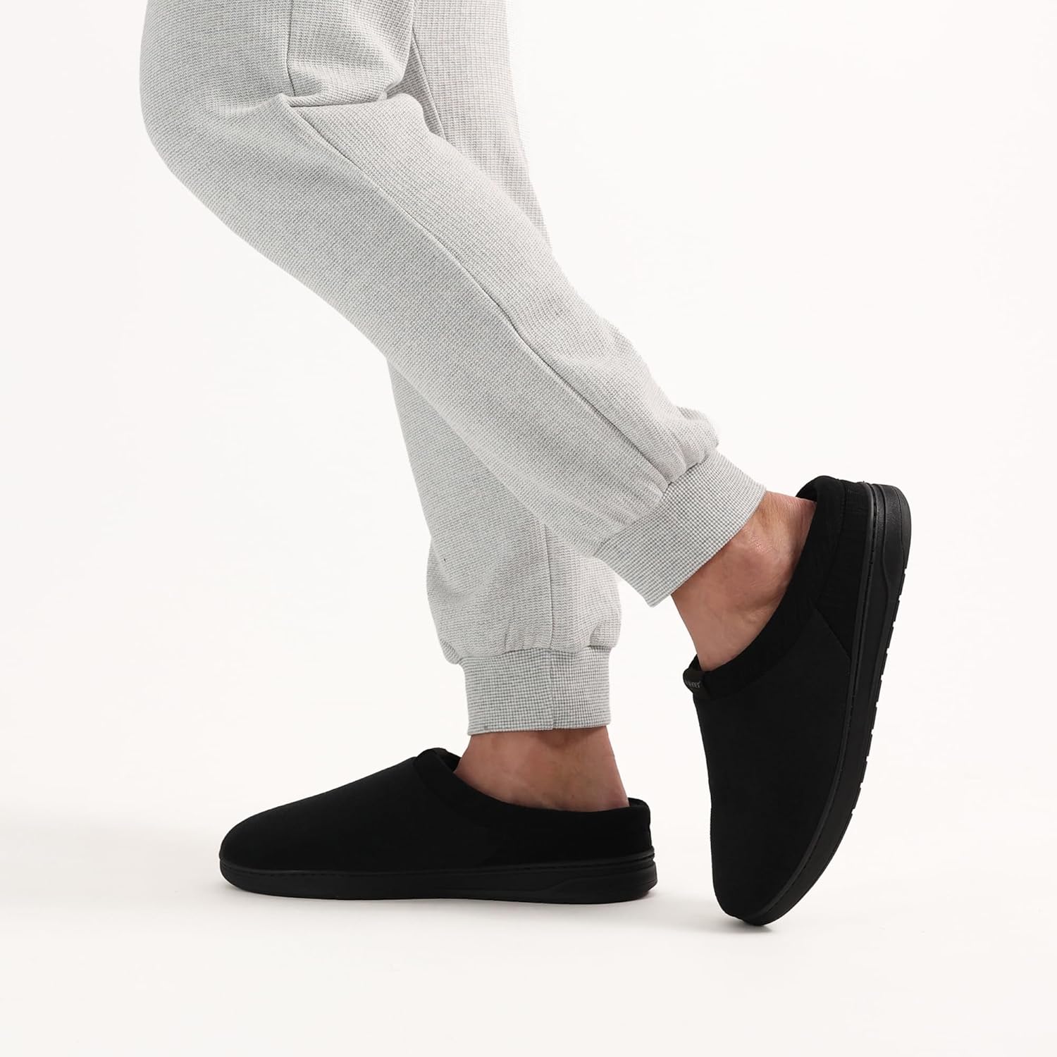 isotoner mens Indoor/Outdoor Slip-on Microterry Jake Clog Slippers With Memory Foam Comfort and Heel Support - Image 3