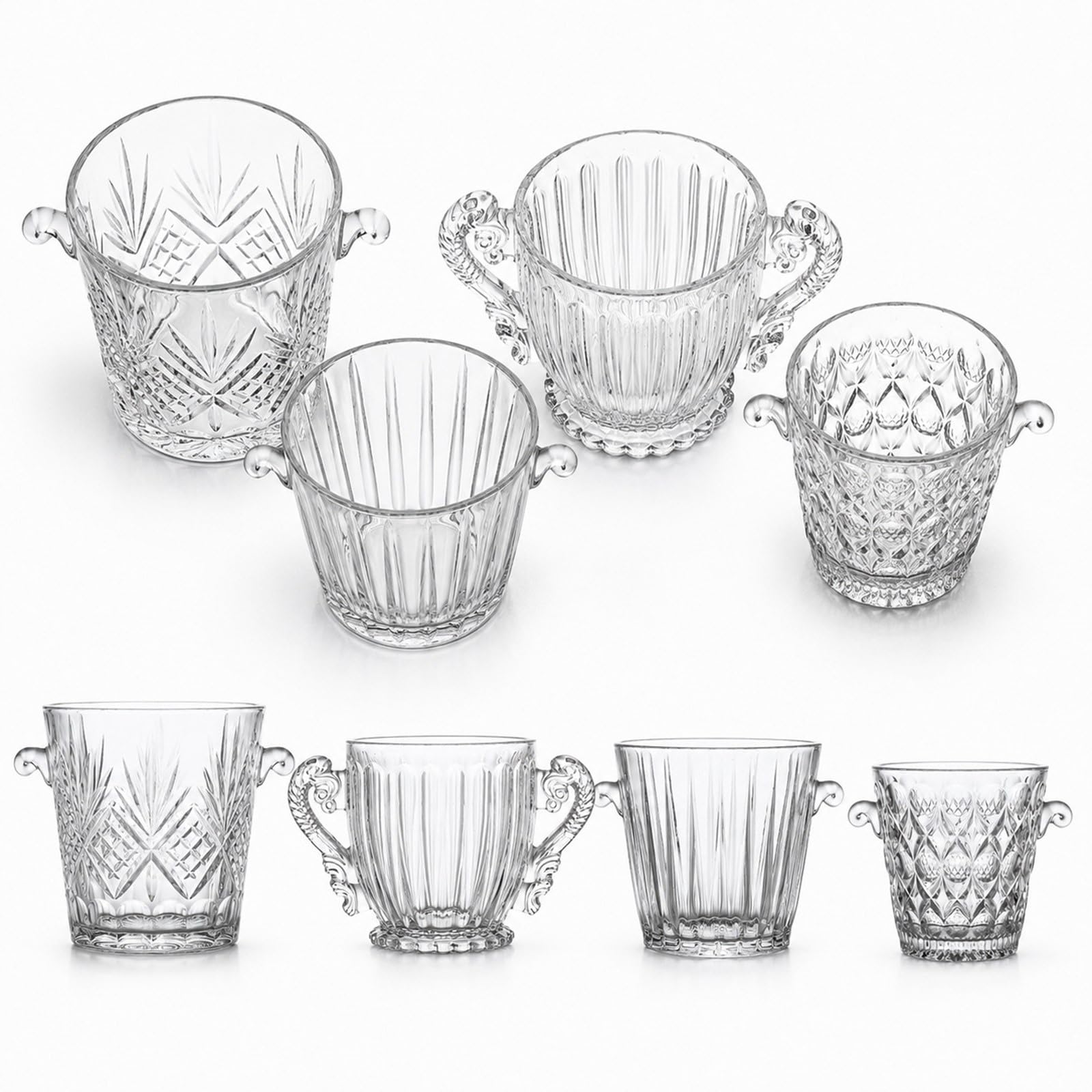 Getränkekühler aus Glas für Partys, klare Sicht, Stripe