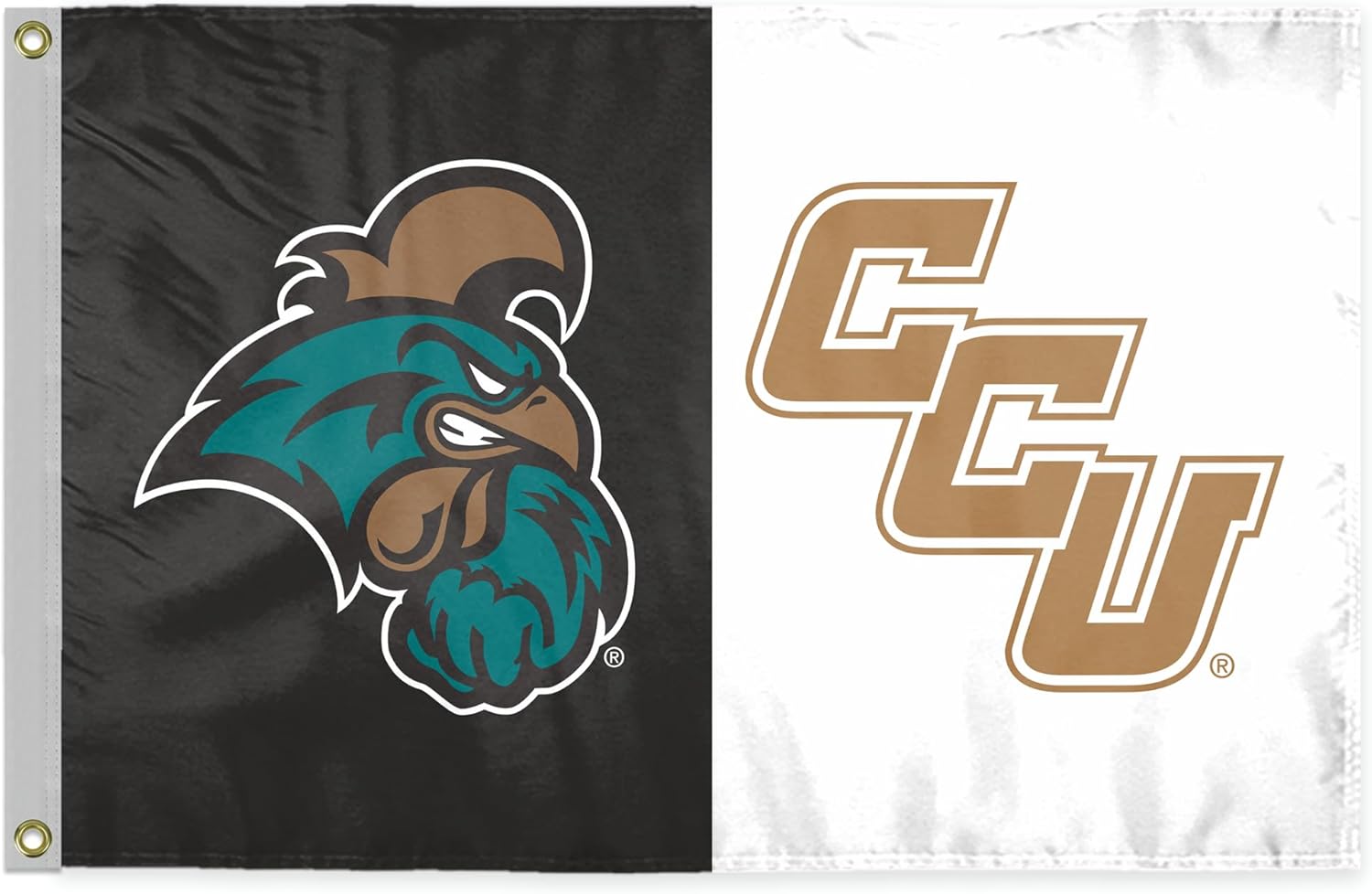 AGAS 3' x 5' Coastal Carolina CCU University Flag - For Outdoor Use - Printed Polyester with Brass Grommets - Chanticleers U Flags