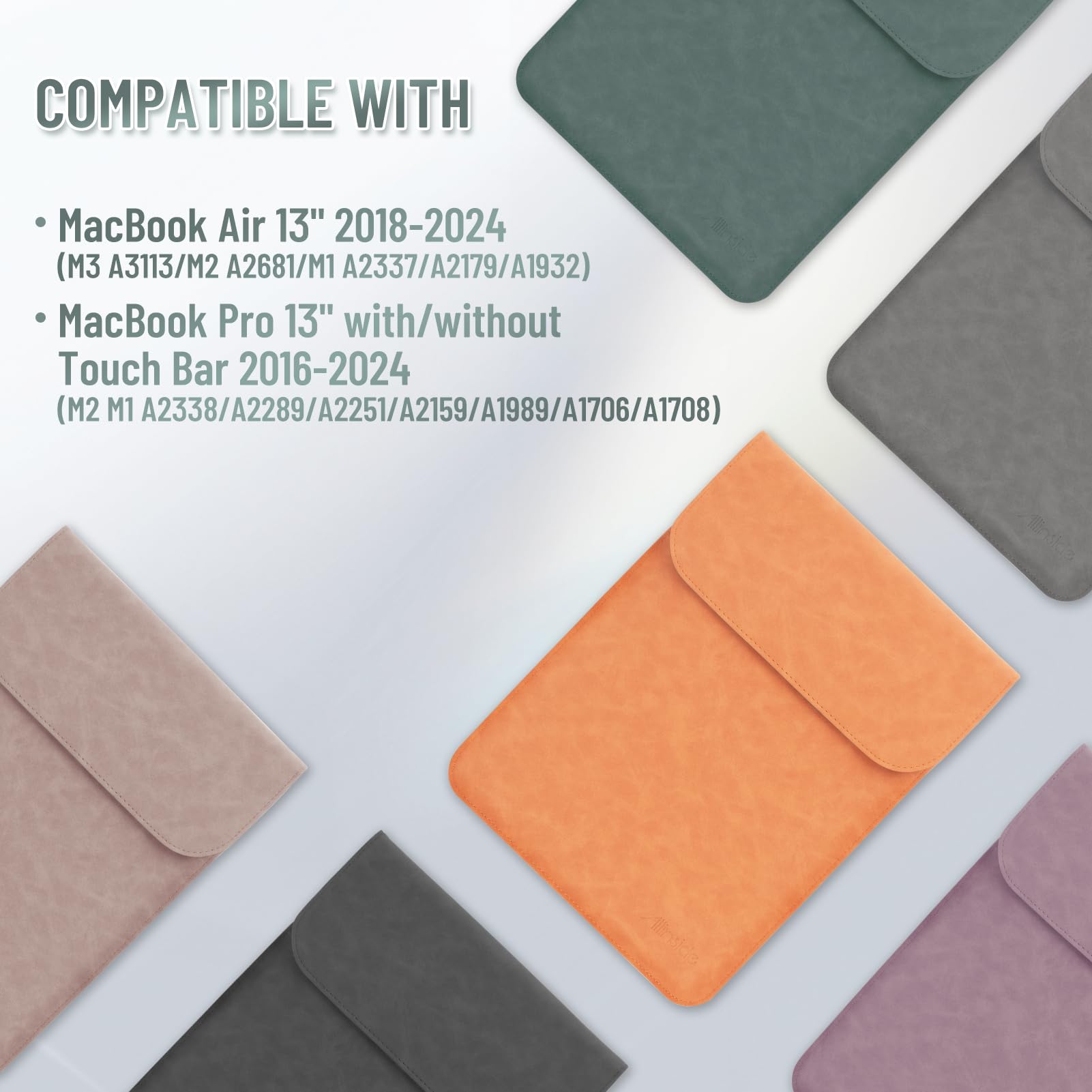 Housse étanche Ultra Légère Pour MacBook Air 13" Et MacBook Pro 13" (2016-2024) - Gris - Protège Contre L'eau Et Les Chocs