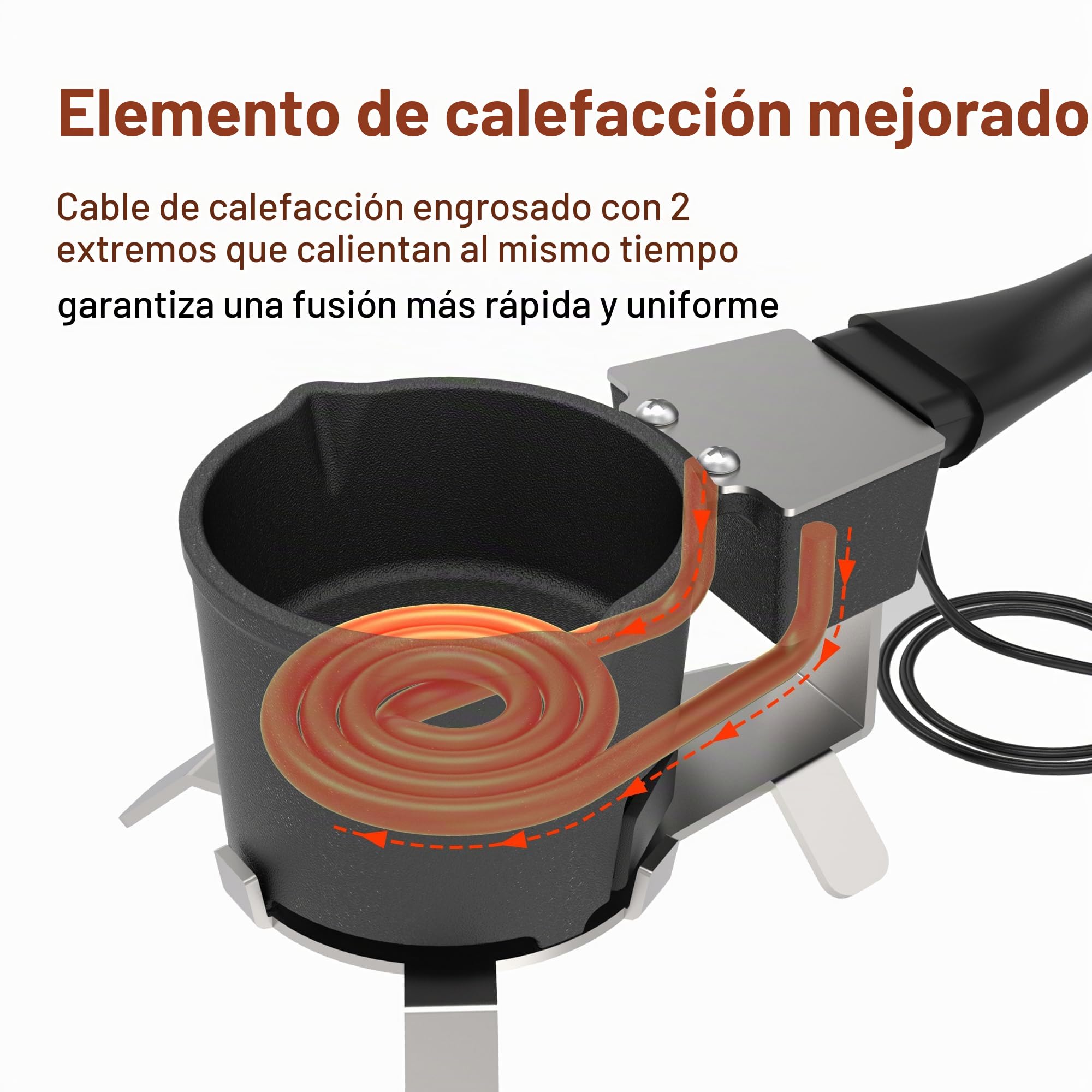 Olla de fusión portátil de plomo eléctrico de 5 libras, horno de fusión de estaño de máxima eficiencia de 120 V para hacer pesos, plomos, moldes de bala
