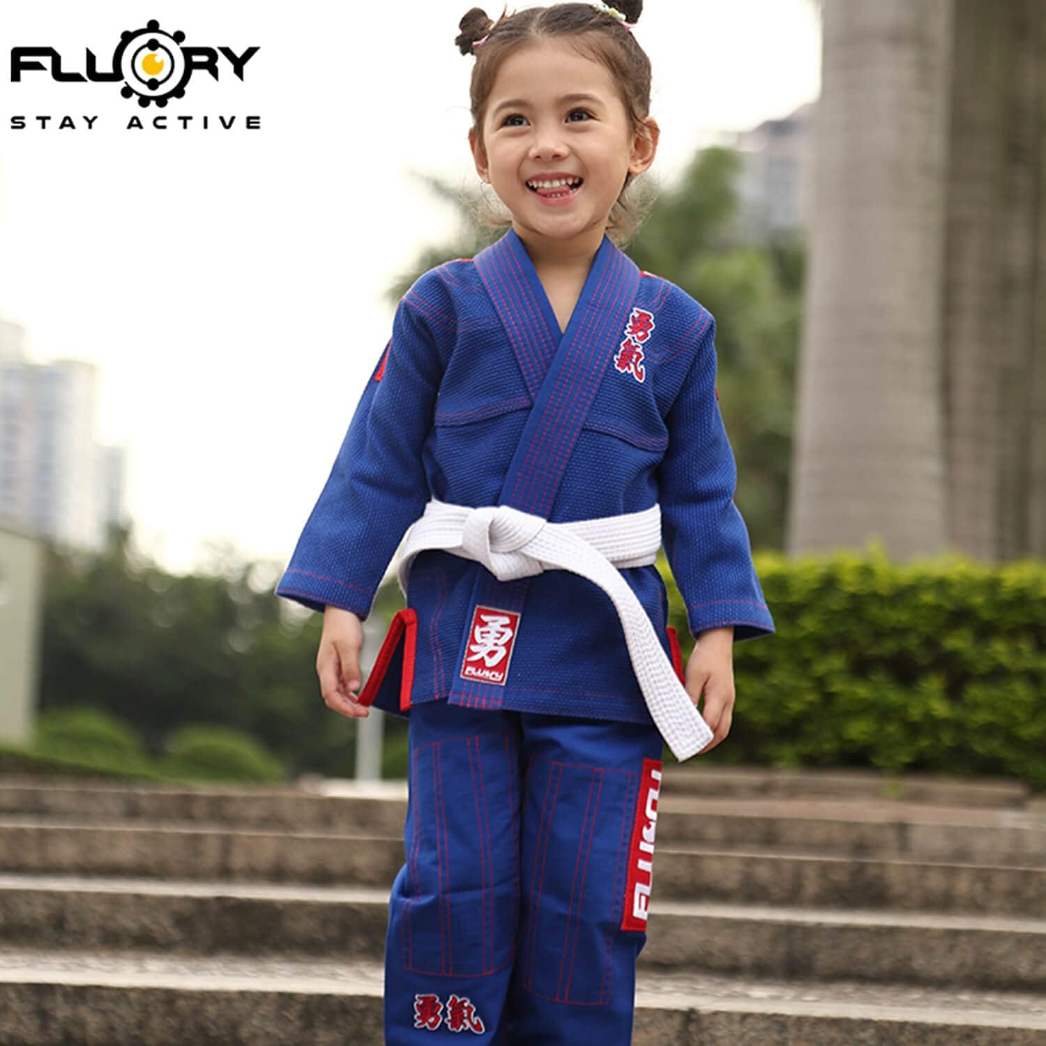 FLUORY Sports Kids BJJ GI Lightweight Youth Children’s Girls Brazilian Jiujitsu Gi Kimono Preshrunk Soft Pearl