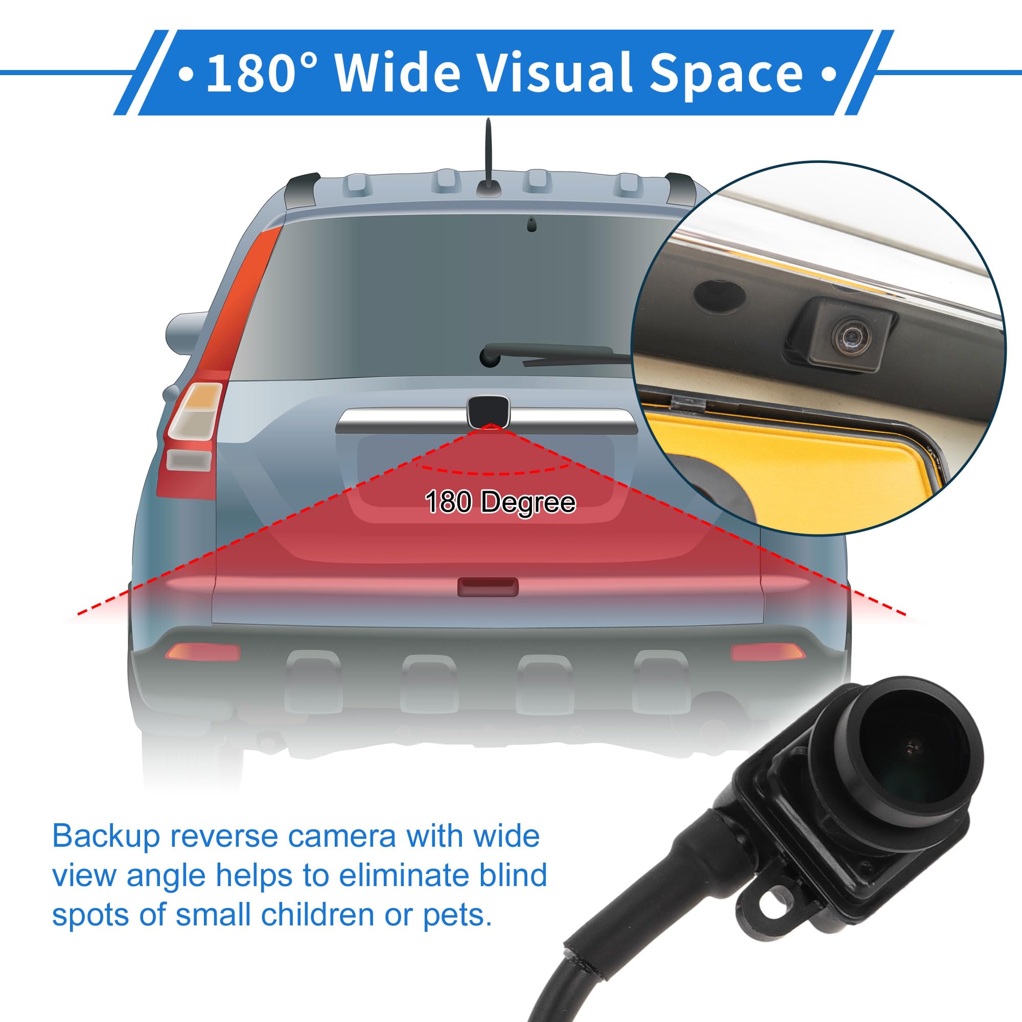 1 Pz Telecamera Posteriore per Jeep Grand Cherokee 2011-2013 per Dodge Durango 2011-2013 Telecamera di Assistenza al Parcheggio Targa Telecamera di Backup Telecamera di Retromarcia