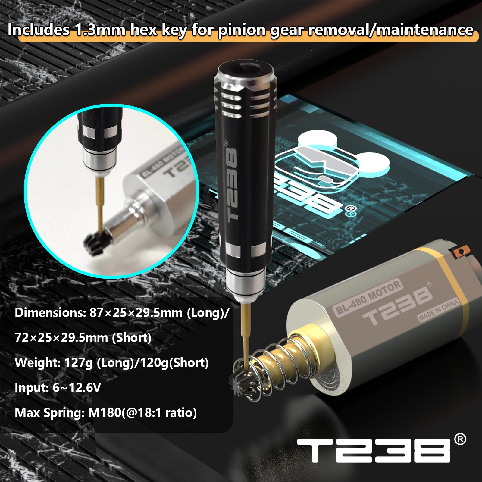 Amazon.co.jp: T238 ブラシレスモーター 調節可能 高熱効率 高トルク