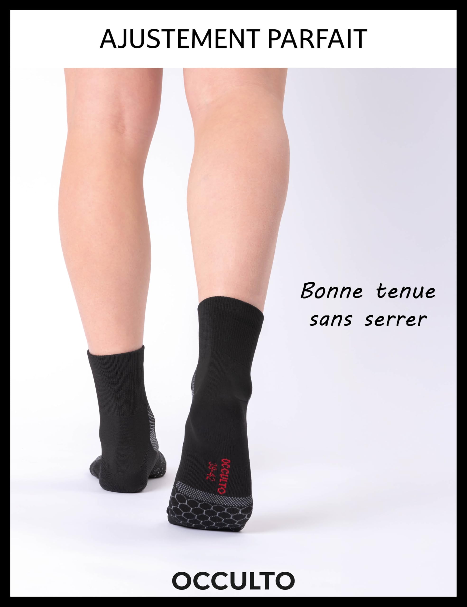 Occulto Chaussettes Cyclisme Courtes Homme Femme lot de 2 Modèle Thomas