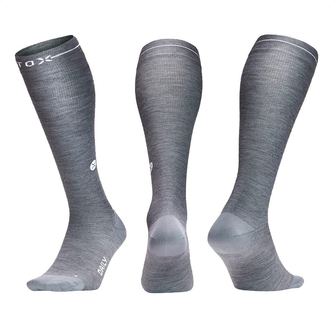 STOX Energy Socks | Chaussettes femme | Chaussettes de compression qualité supérieure | Chaussettes de confort en laine mérinos | Soulage les jambes fatiguées, douloureuses, gonflées |