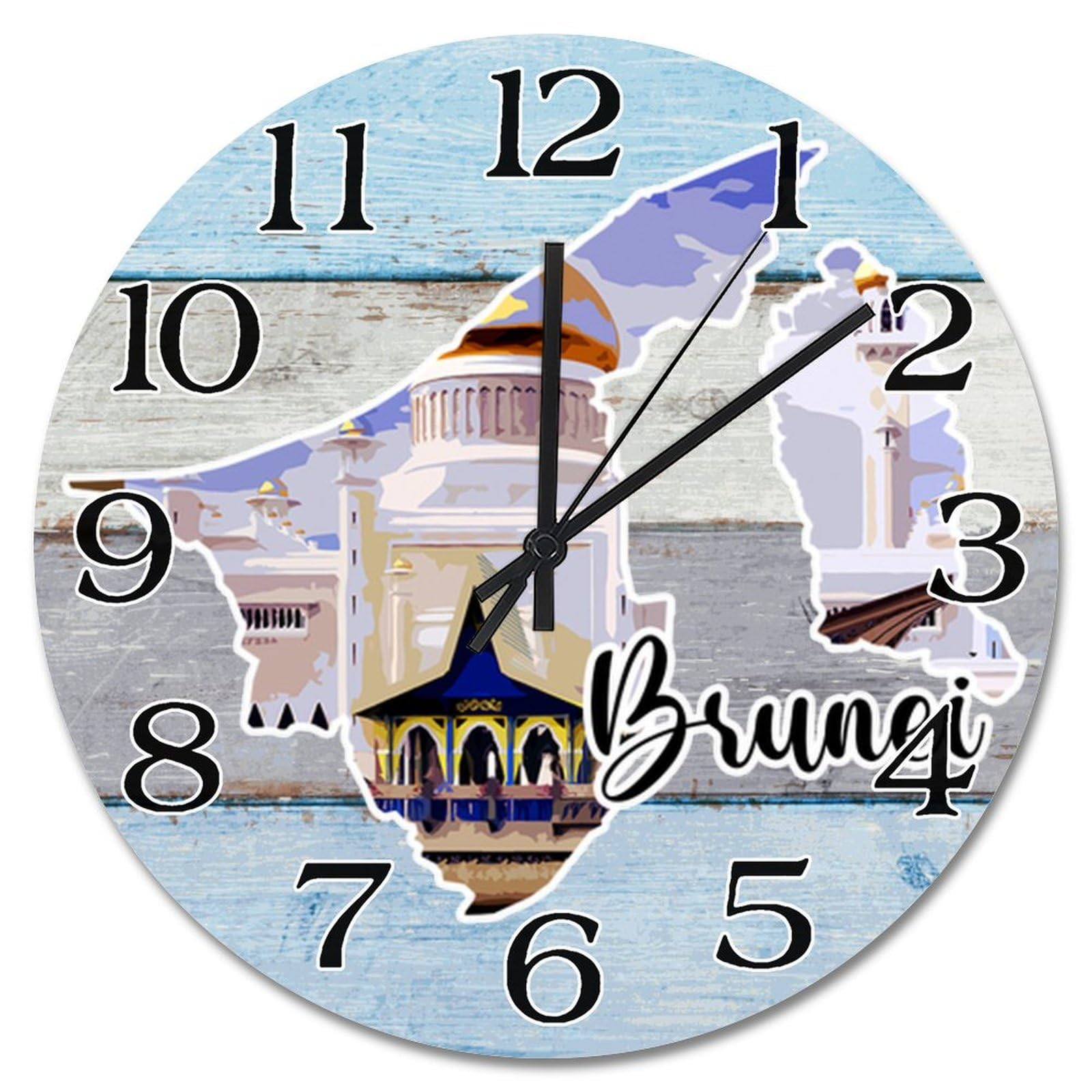 Horloge murale Brunei silencieuse sans tic-tac 38cm pour resoudre les nuisances sonores du salon