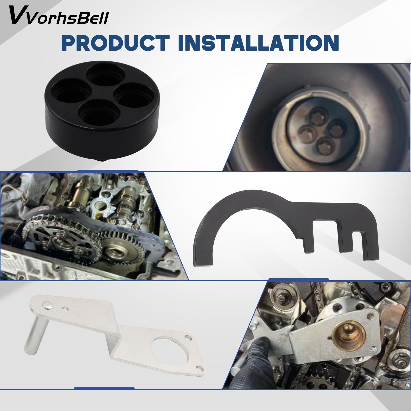 Zestaw narzędzi rozrządu kompatybilny z N47/N47S/N57/N57S 2.0 3.0 DOHC 16V (2007-2012) z wytrzymałą obudową formowaną z rozdmuchem, profesjonalne narzędzie do blokowania wałka rozrządu
