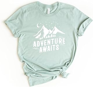 Pink Positive Adventure Awaits T-Shirt | Camping Adventure Travel T-Shirt
