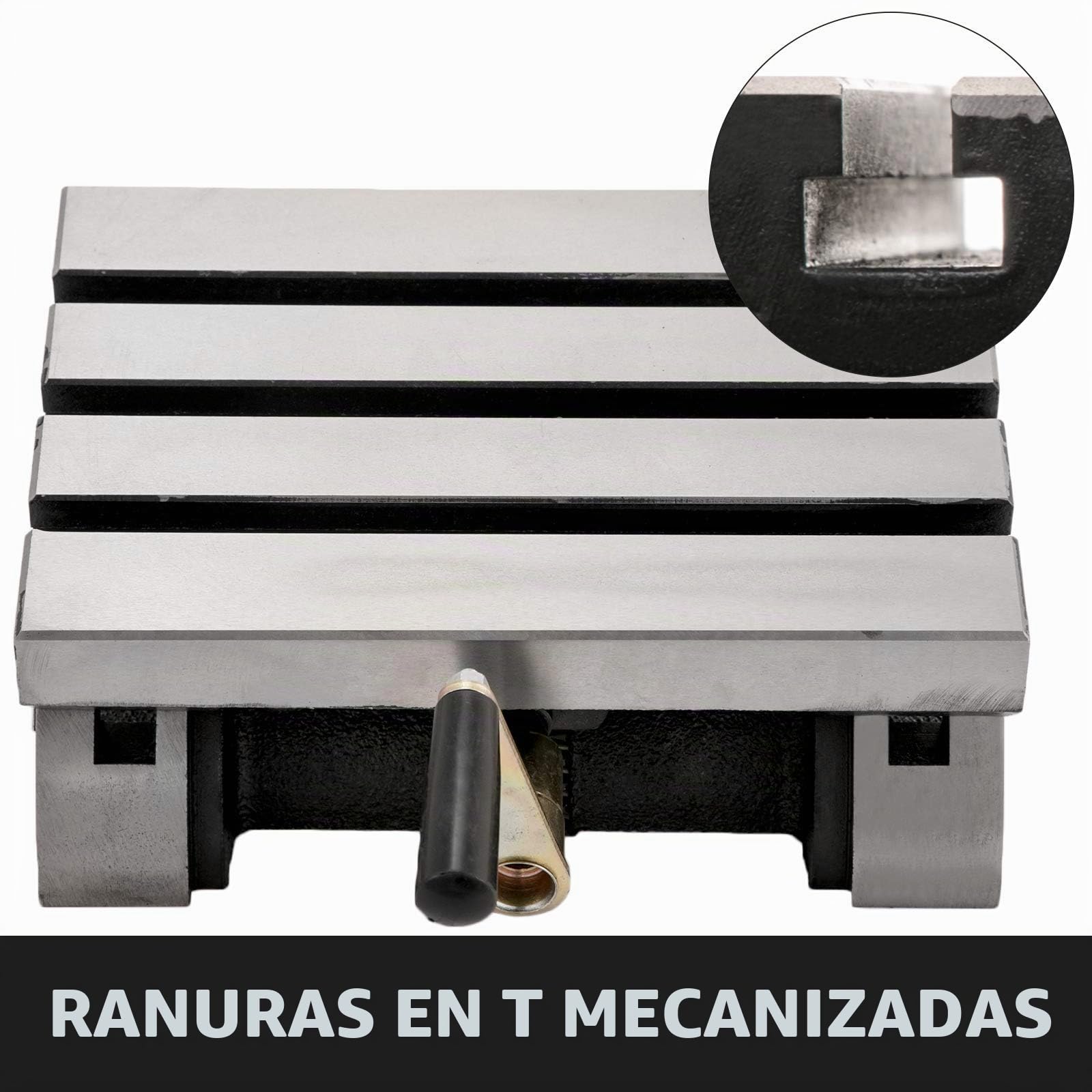 VEVOR Ángulo Ajustable la Mesa para Fresadora y Máquina de Perforación Mesa de Fresado Basculante de 10x7 Pulgadas (250x180x133mm)