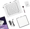 Nail Dust Collector with Brush and 2 Filter, Nail Fan Extractor for Salon and Personal Use White