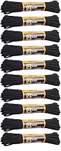 Grafters Extra long Black Boot Laces Pack of Three Pair Extra Strong Braided 210cm 82" Long