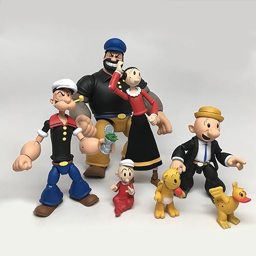 Miniatura 9 de Boss Fight Studio Olive OYL Popeye Classics Wave 1 - Figura de acción altamente articulada con accesorios que incluyen Swee' Pea, falda de tela,