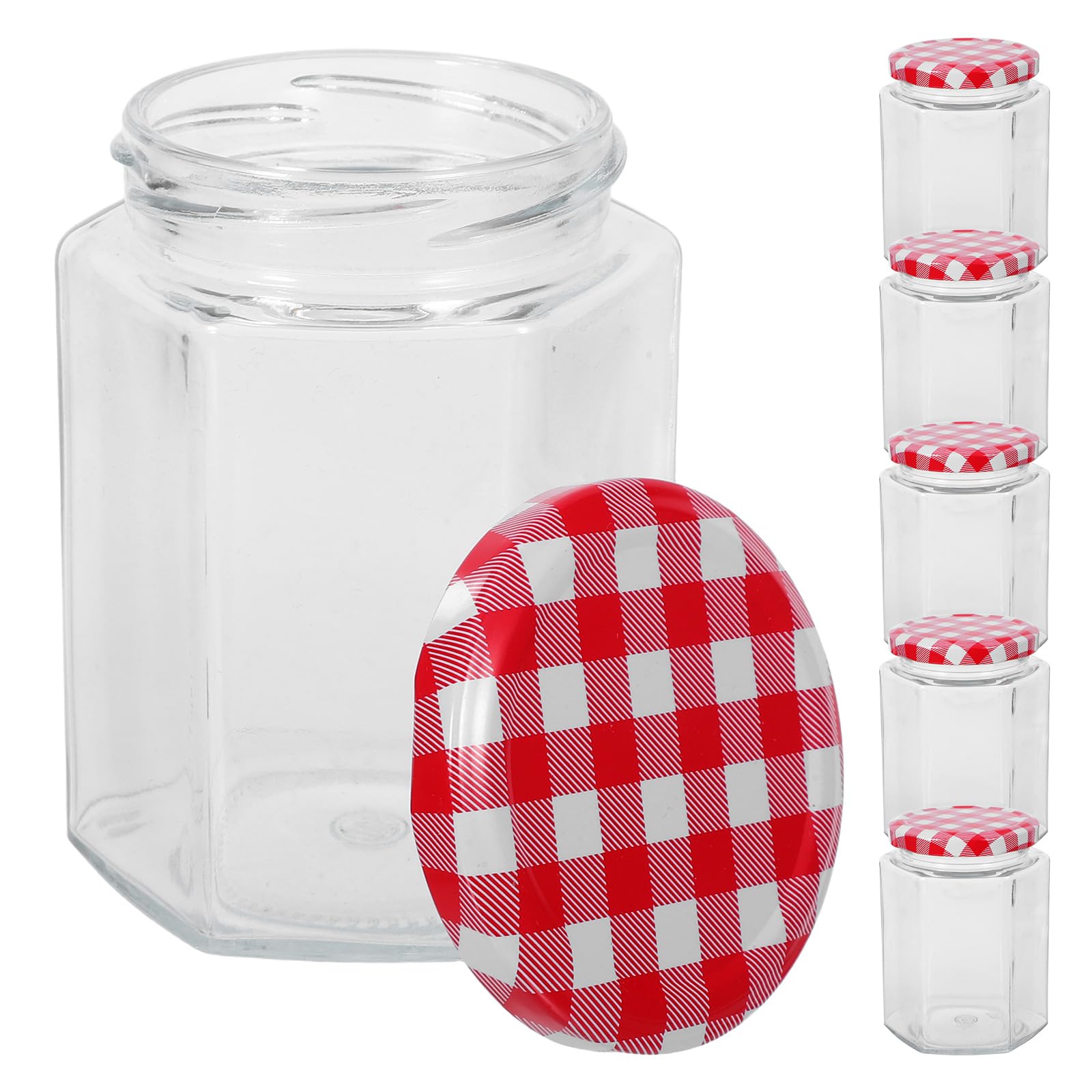 6 Stück Teiliges Kleine Glasgläser mit Luftdichtem Deckel Einmachgläser aus Klarem für Marmelade Einlegen Honig Gewürze und Lebensmittelaufbewahrung