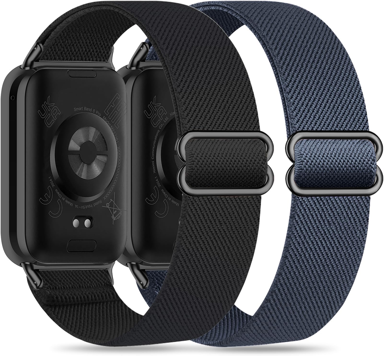 2 Pack Nylon Strap Compatible with Xiaomi Mi Band 8 Pro/Redmi Watch 4, Quick Release Replacement Sports Watch Strap, Soft Watch Strap Replacement for Men and Women