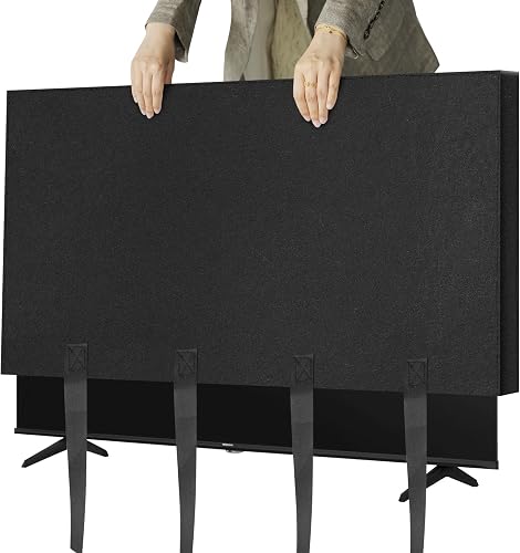 Black Outdoor Waterproof Flat Screen TV Cover