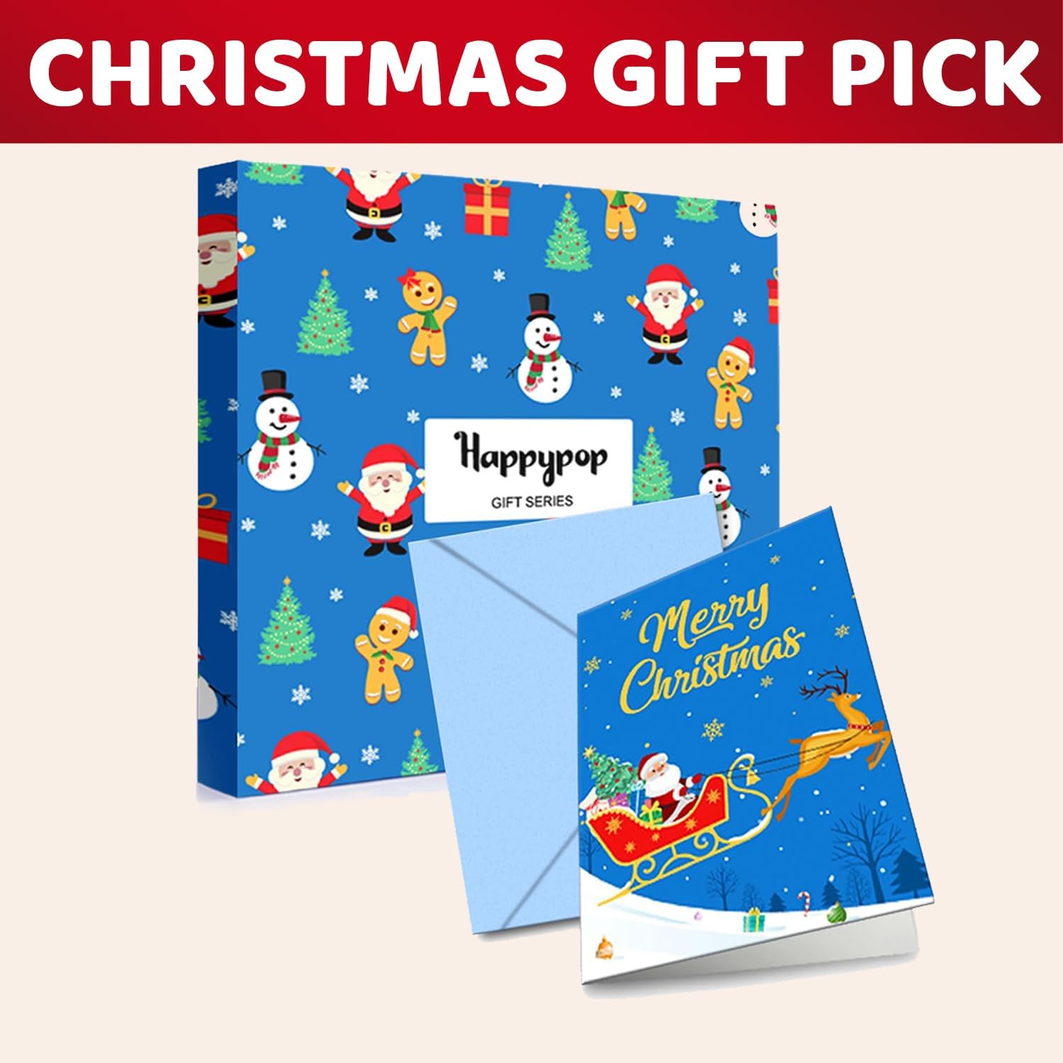 HAPPYPOP Shark Socks for Kids Teens - Christmas Gifts Stocking Stuffers with Greeting Card - Image 7