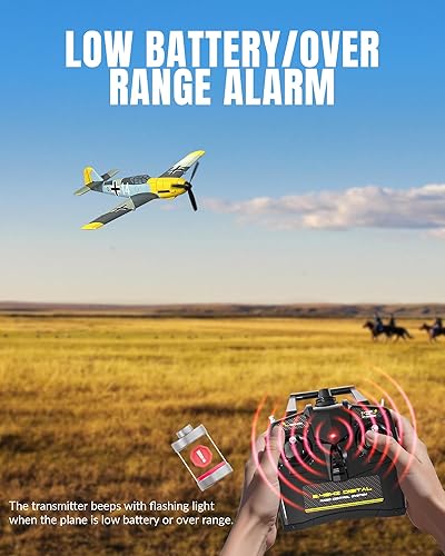Miniatura 3 de VOLANTEXRC Avión RC, avión de control remoto de 4 canales BF109 RTF con Aileron, giroscopio, acrobacias aéreas y 3 modos fáciles de volar, avión