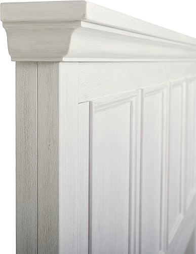 Miniatura 8 de OSP Home Furnishings Farmhouse Basics - Cabecera tamaño King, acabado blanco rústico
