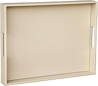 Vista 16 de HofferRuffer Bandeja Rectangular para Servir con Asas con Orificios para Mesa de Café, Desayuno, Té, Comida, Mayordomo - Encimera, Cocina, Bandeja