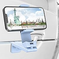 Vista 19 de Perilogics Soporte universal para teléfono de avión, visión manos libres con rotación multidireccional dual de 360 grados (negro/lavanda)