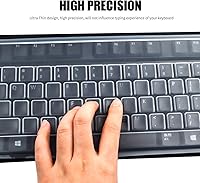 Vista 2 de BronaGrand Paquete de 2 protectores transparentes para teclado de computadora de escritorio para PC 104/107 teclas teclado estándar