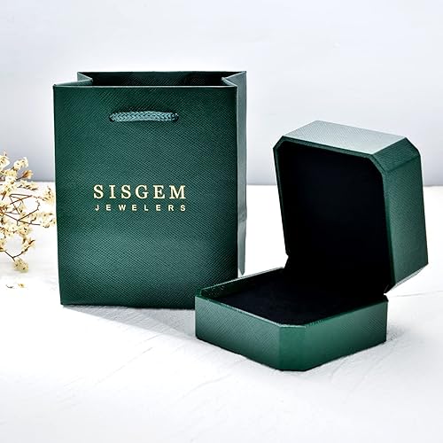 Miniatura 7 de Collar de flor de nacimiento de oro real de 14 quilates para mujer, oro amarillo creado moissanita con colgante de corazón, collares de