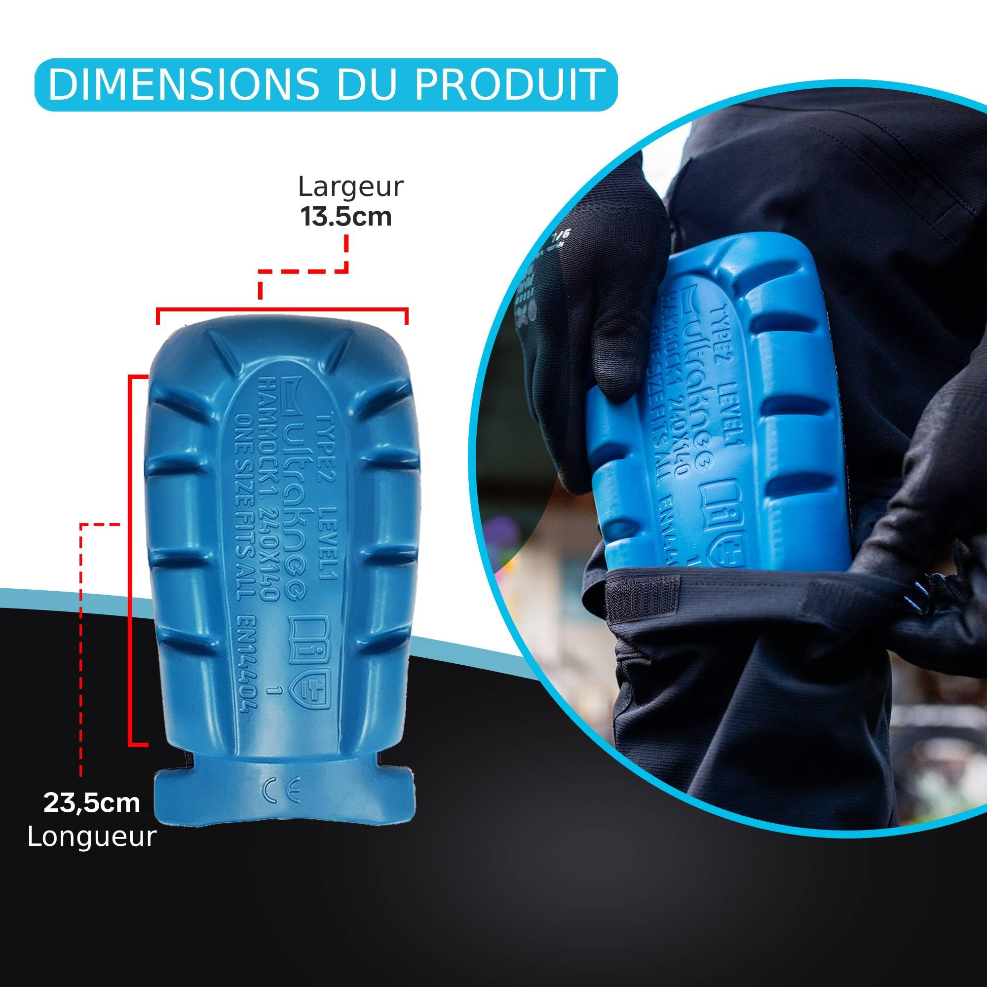 Hammock 1 | Genouillères professionnelles pour le travail et le jardin | Confortables | Durables | Genouillères ergonomiques | Protège-genoux pour chantiers, carreleurs et jardiniers