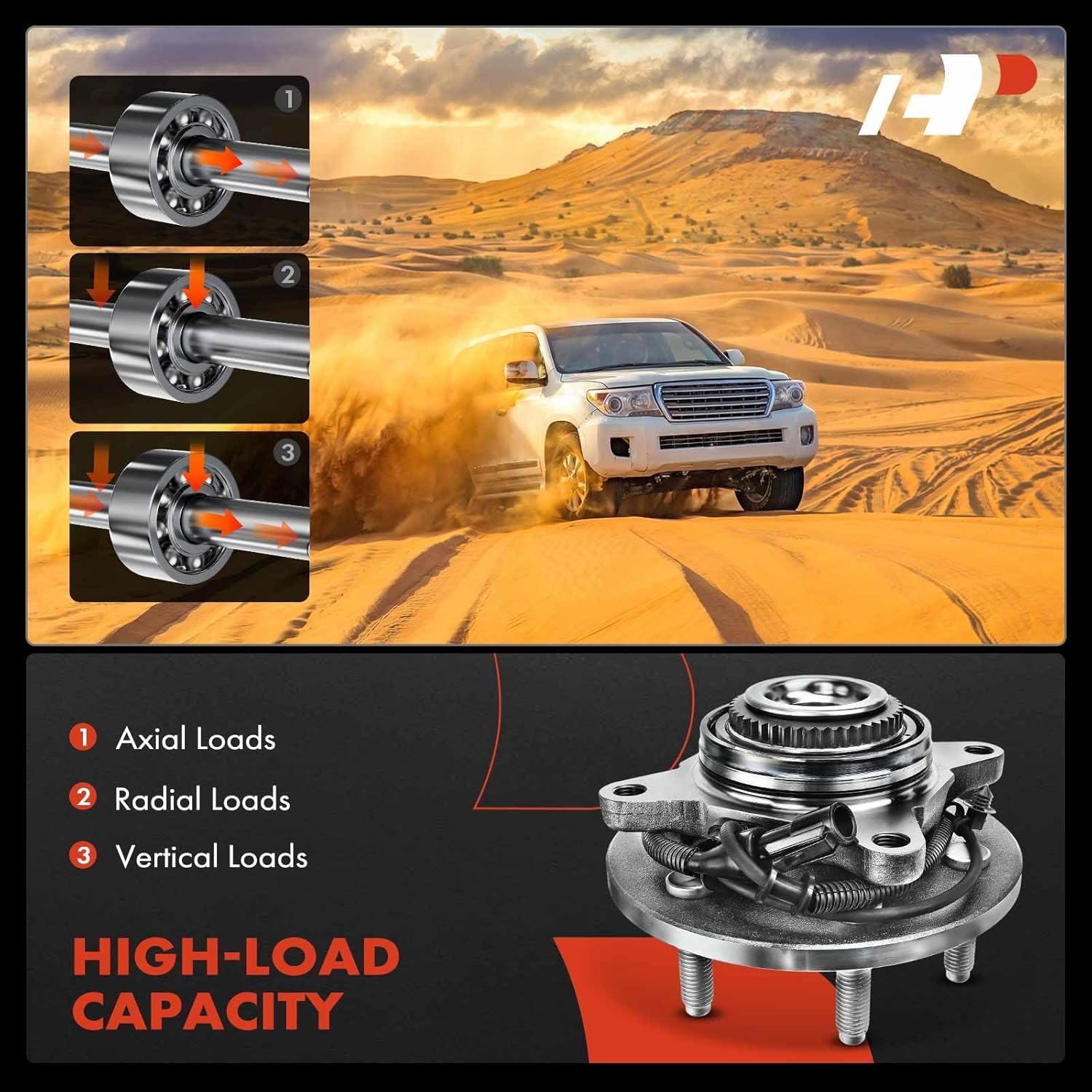 A-Premium Front Wheel Bearing and Hub Assembly with ABS & 6-Lug Compatible with Ford F-150 F150 2005-2008 & Lincoln Mark LT 2006-2008