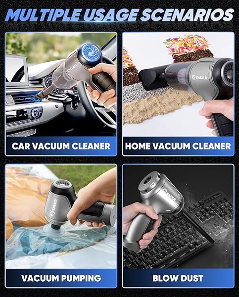 Saker 15000PA Cordless Car Vacuum 4