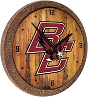 Vista 479 de The Fan-Brand NCAA Oklahoma Sooners: Faux Barrel Top Wall Clock Sports Team Bar Sign Décor - Home Man Cave, Party Decoration - Made On Demand