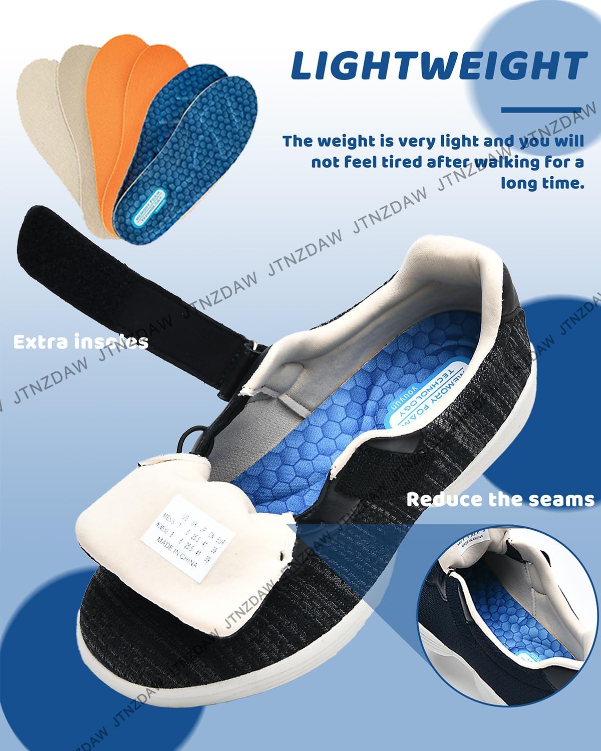 Schuhe Damen Senioren Hallux Valgus mit Klettverschluss Hausschuhe Weit Verbandschuh Extra Medizinische