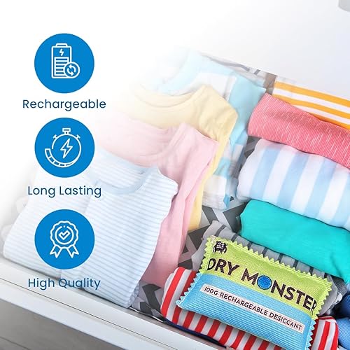Miniatura 5 de Desecante recargable de 3.53 onzas  1 bolsa  Bolsas de absorción de humedad definitivas  Sílice recargable  Protege objetos de valor del óxido, la