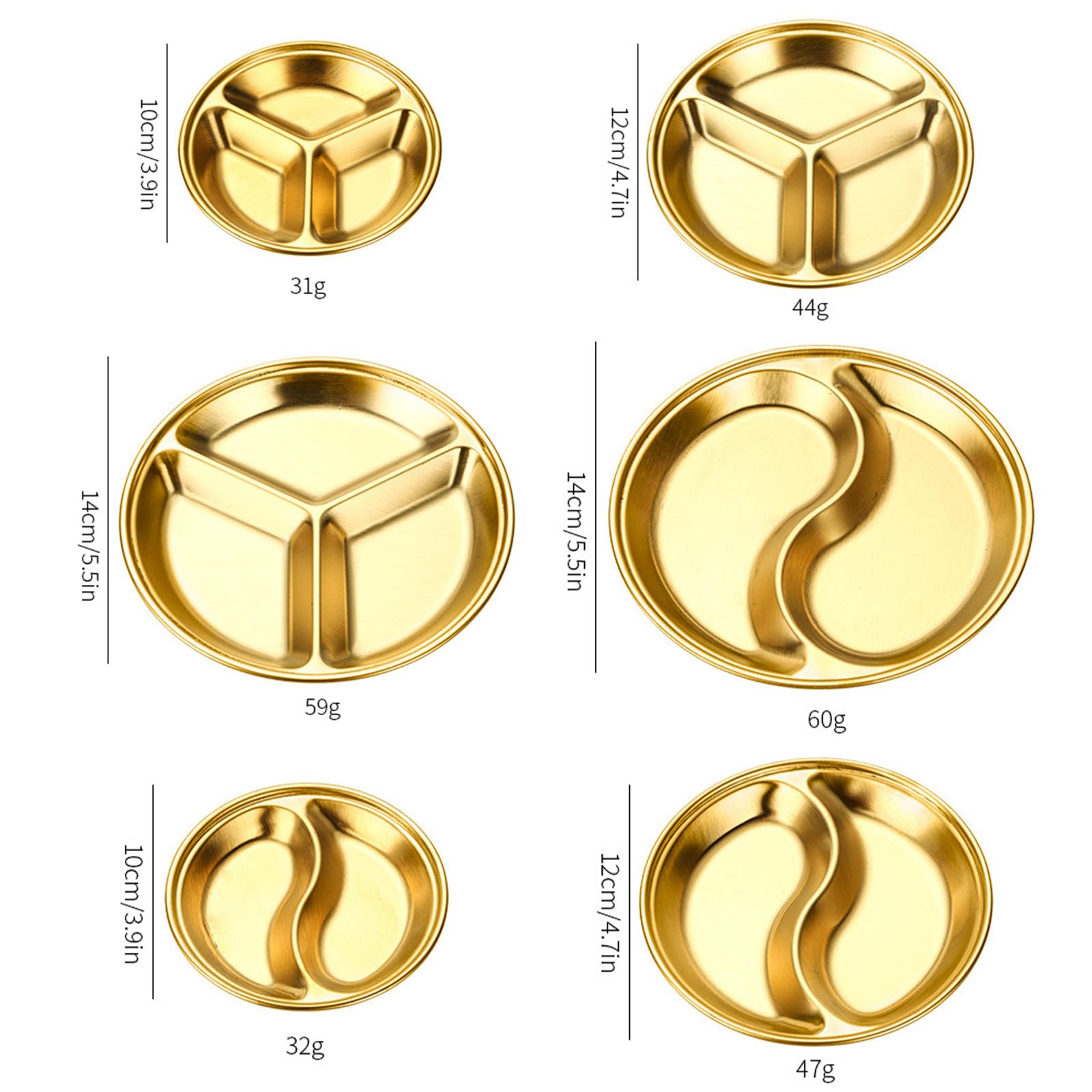6 Pezzi 304 Contenitori per Condimenti in Acciaio Inox, Contenitori per Condimenti Piccoli, Ciotole per Salse Riutilizzabili per Insalata per Pranzo, Spuntini, Antipasti, Sushi