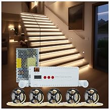 Led Stair Lights Indoor Motion Sensor, Smart Step Lights 20 Steps 40 Inch (100 cm) Long Cuttable Led Stair case Lighting (6000K Cool White Lights)