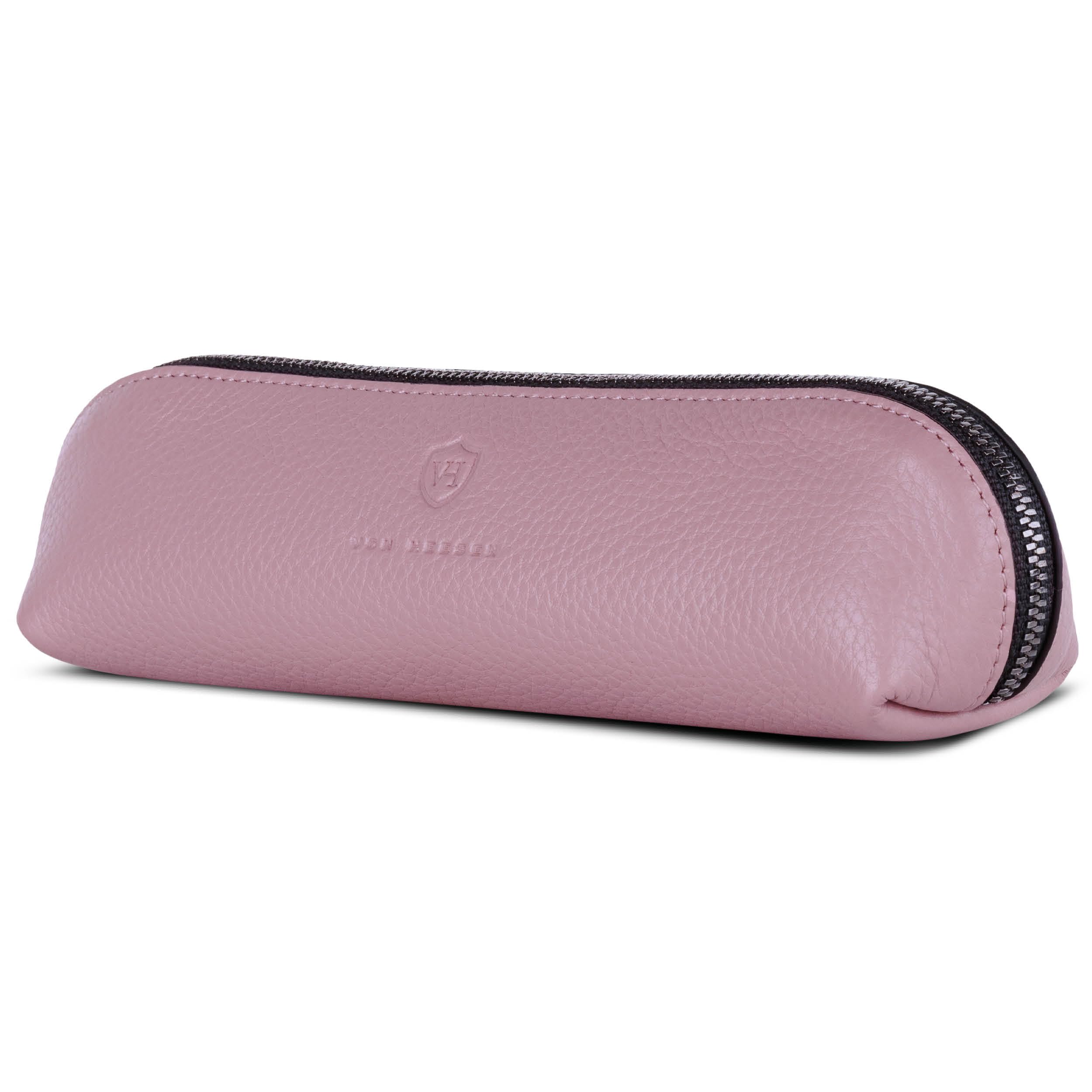 VON HEESEN® Echtleder Federmäppchen Leder Federmappe Etui für Stifte Mäppchen Schule Federtasche Uni Schlampermäppchen